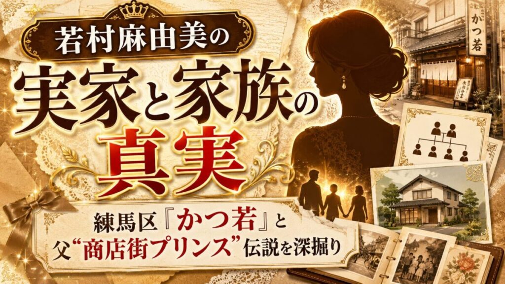 若村麻由美の実家と家族の真実|練馬区『かつ若』と父“商店街プリンス”伝説を深掘り