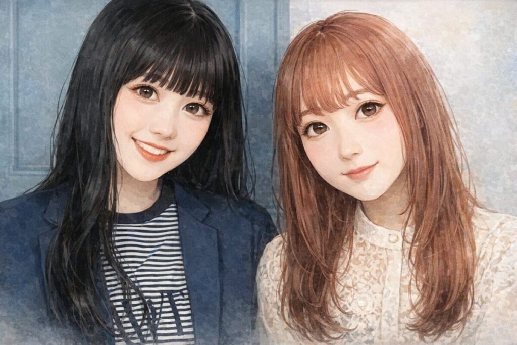 むくえなのどっちが人気でかわいい？癒し系むくvs元気系えなの魅力を徹底比較
