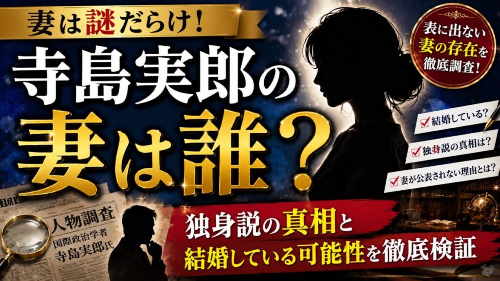 寺島実郎の妻は謎だらけ！独身説の真相と結婚している可能性を検証