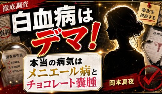 岡本真夜の白血病はデマ！本当の病気はメニエール病とチョコレート嚢腫