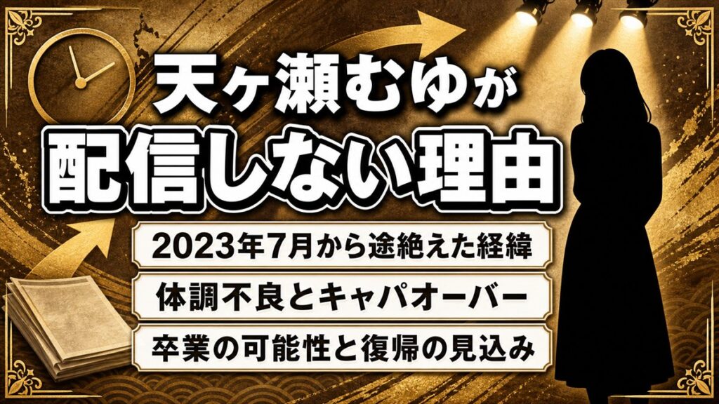 天ヶ瀬むゆが配信しない理由は体調不良?2年以上続く休止の経緯と現在