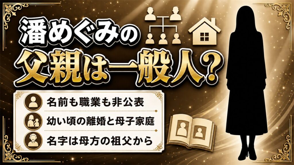 潘めぐみの父親は一般人で非公表！幼い頃の離婚で記憶がほとんど残っていない経緯とは？