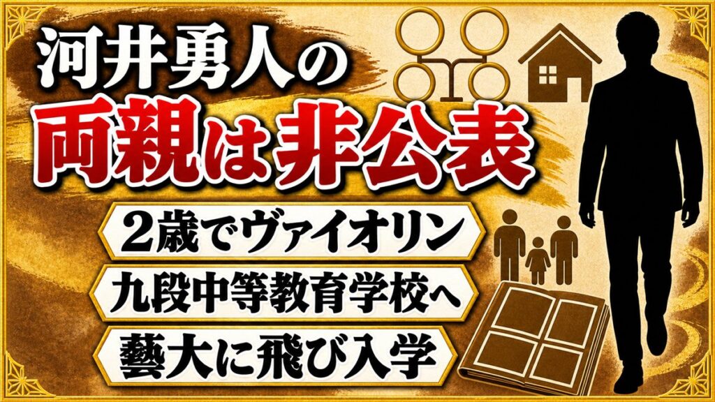 河井勇人の両親は非公表！2歳でヴァイオリンを始めた家庭環境とは？