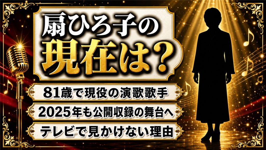 扇ひろ子の現在は81歳の現役演歌歌手！2025年も公開収録に出演し歌う「原爆の子の像」