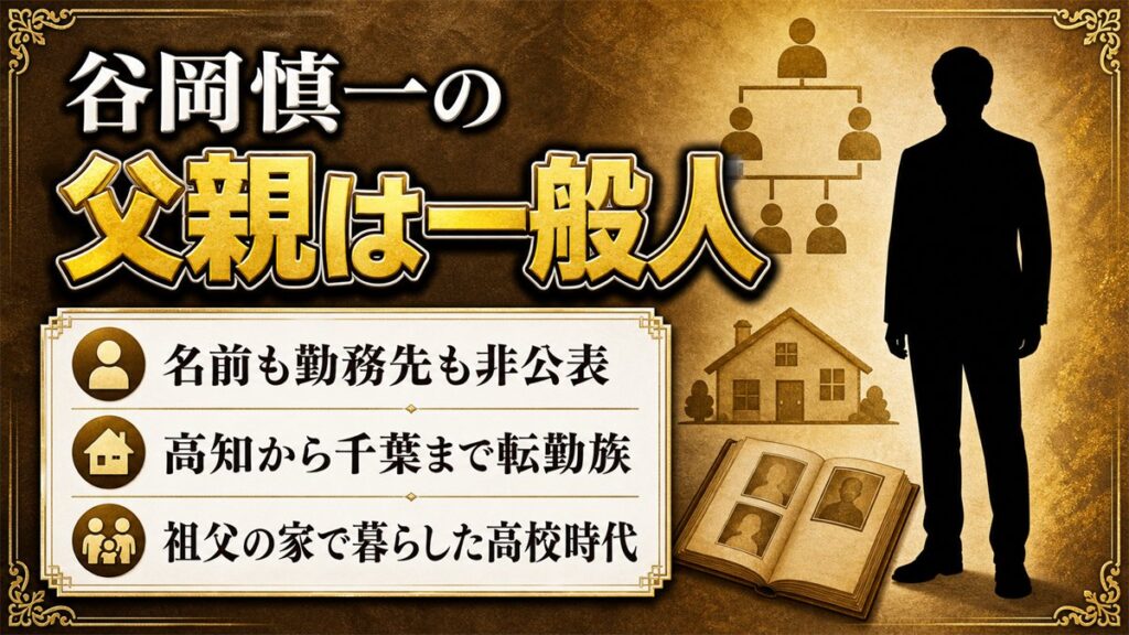 谷岡慎一の父親は一般人！名前も勤務先も非公表なのに職業がエリート説になる理由とは