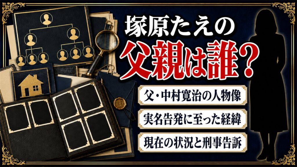 塚原たえの父親は誰？中村寛治の人物像と実名告発の経緯を詳しく解説
