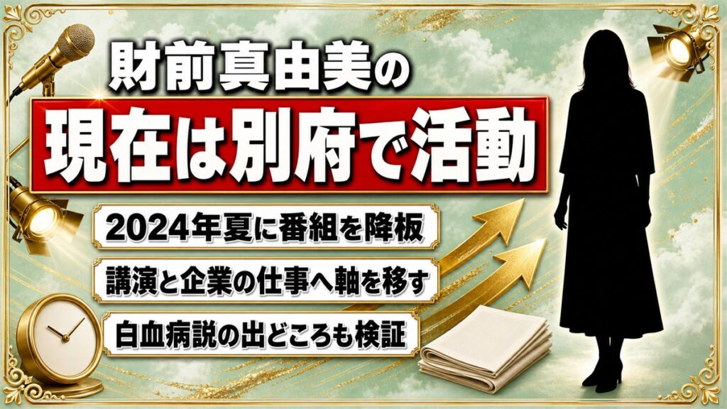 財前真由美の現在は別府でフリーアナ継続！降板後に変わった仕事の軸